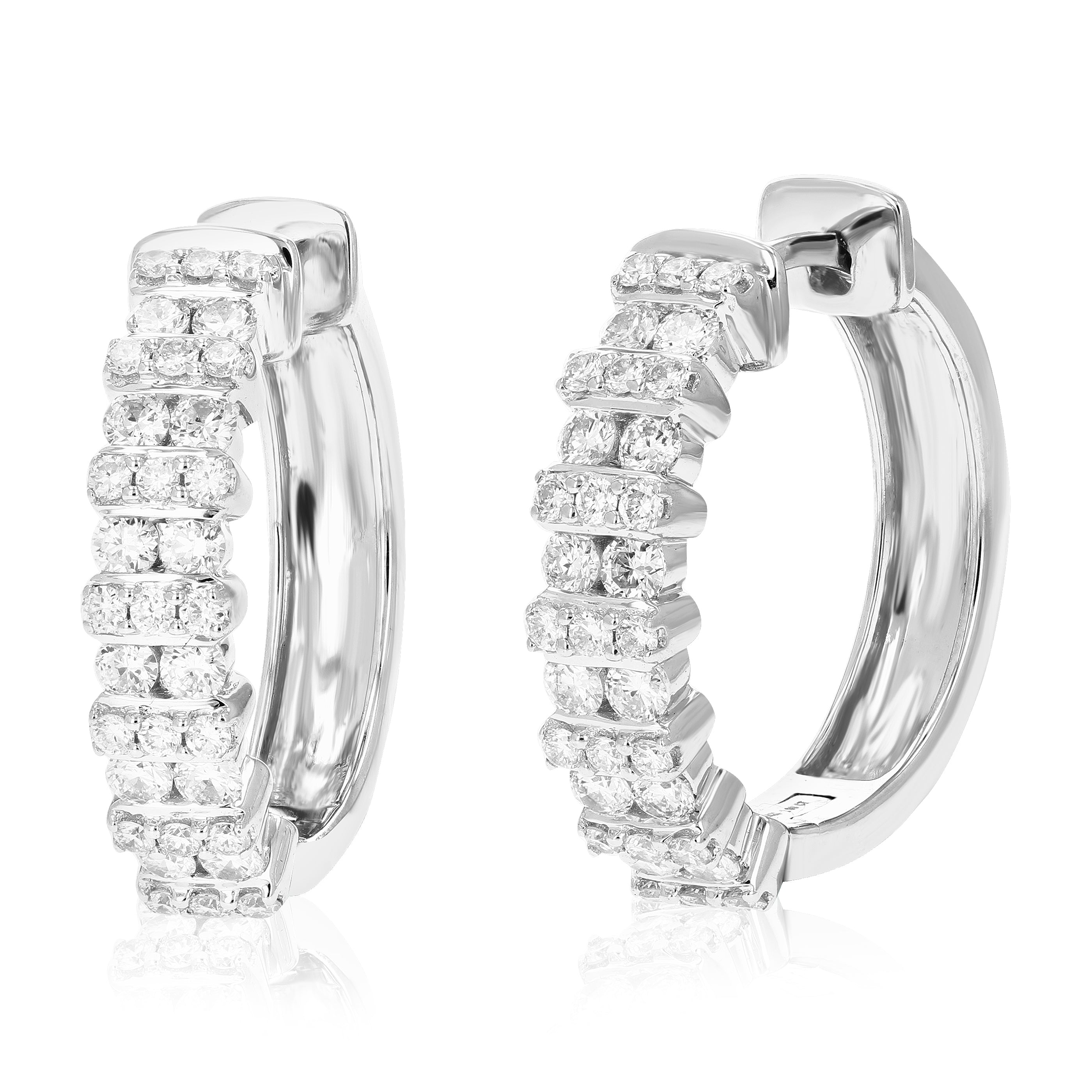 Fashion Diamond Hoop Earrings