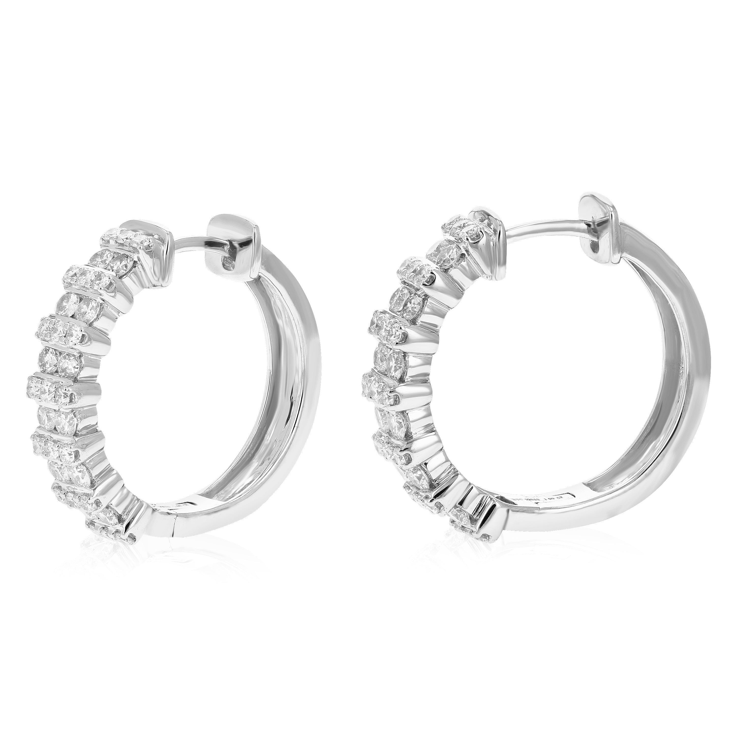 Fashion Diamond Hoop Earrings