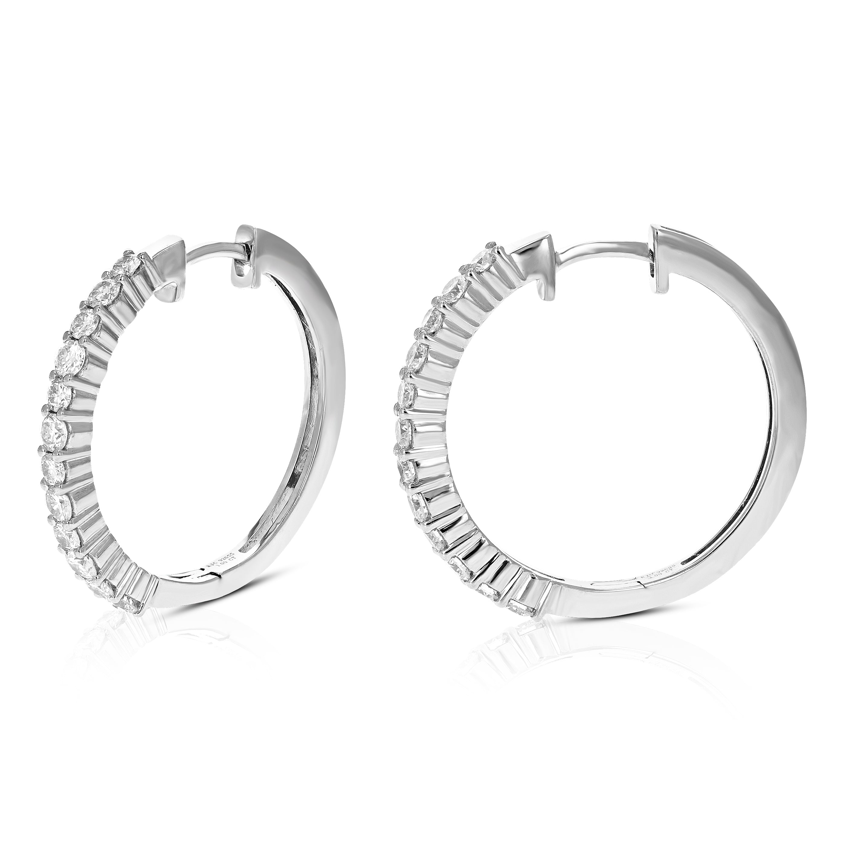 Petite Diamond Hoop Earrings