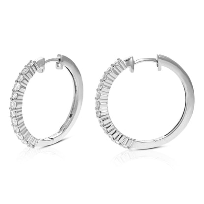 Petite Diamond Hoop Earrings