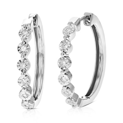 Bubble Diamond Hoop Earrings