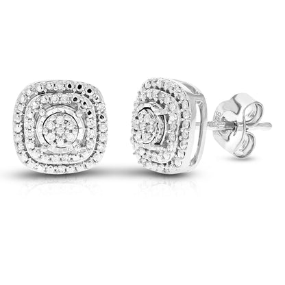 Cushion Lab Diamond Vintage Stud Earrings