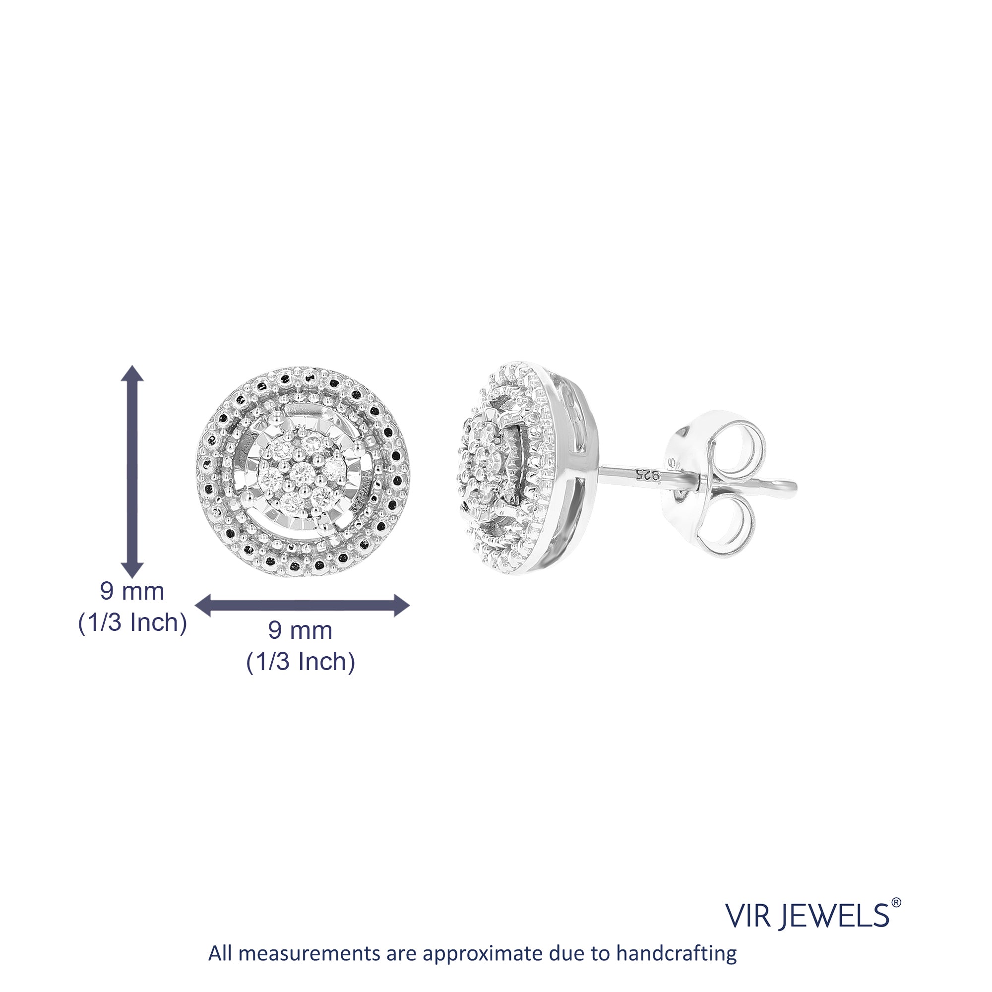 Composite Diamond Stud Earrings