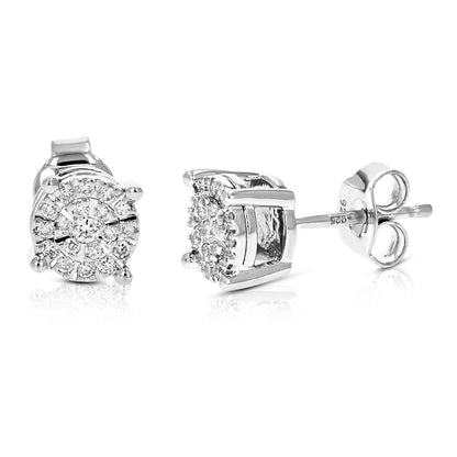 Composite Diamond Stud Earrings