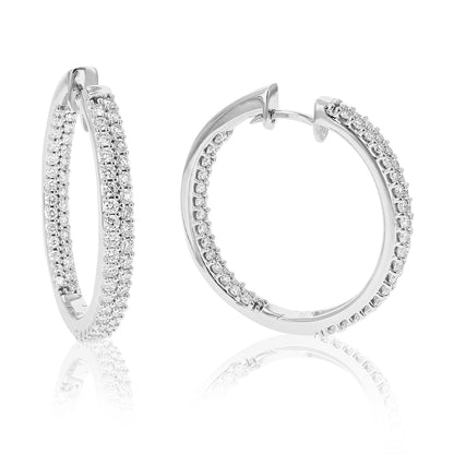 Lab Grown Diamond Inside Out Hoop Earrings