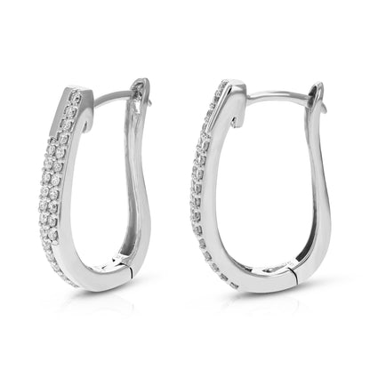 Cross Over Double Row Hoop Earrings