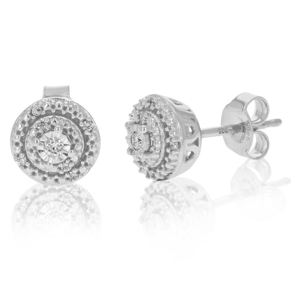 Diamond Stud Composite Earrings