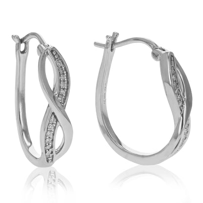 Twisted Infinity Diamond Hoop Earrings