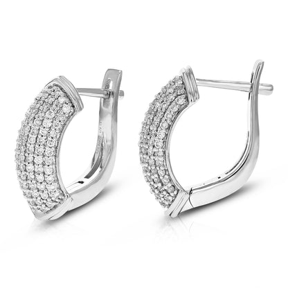 Cluster Round Huggie Hoop Earrings