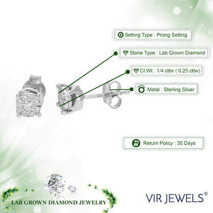 Composite Diamond Stud Earrings