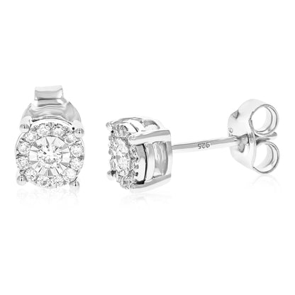 Composite Diamond Stud Earrings