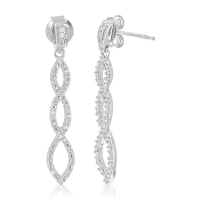 Twisted Diamond Dangle Earrings