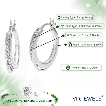 Prong Diamond Hoop Earrings