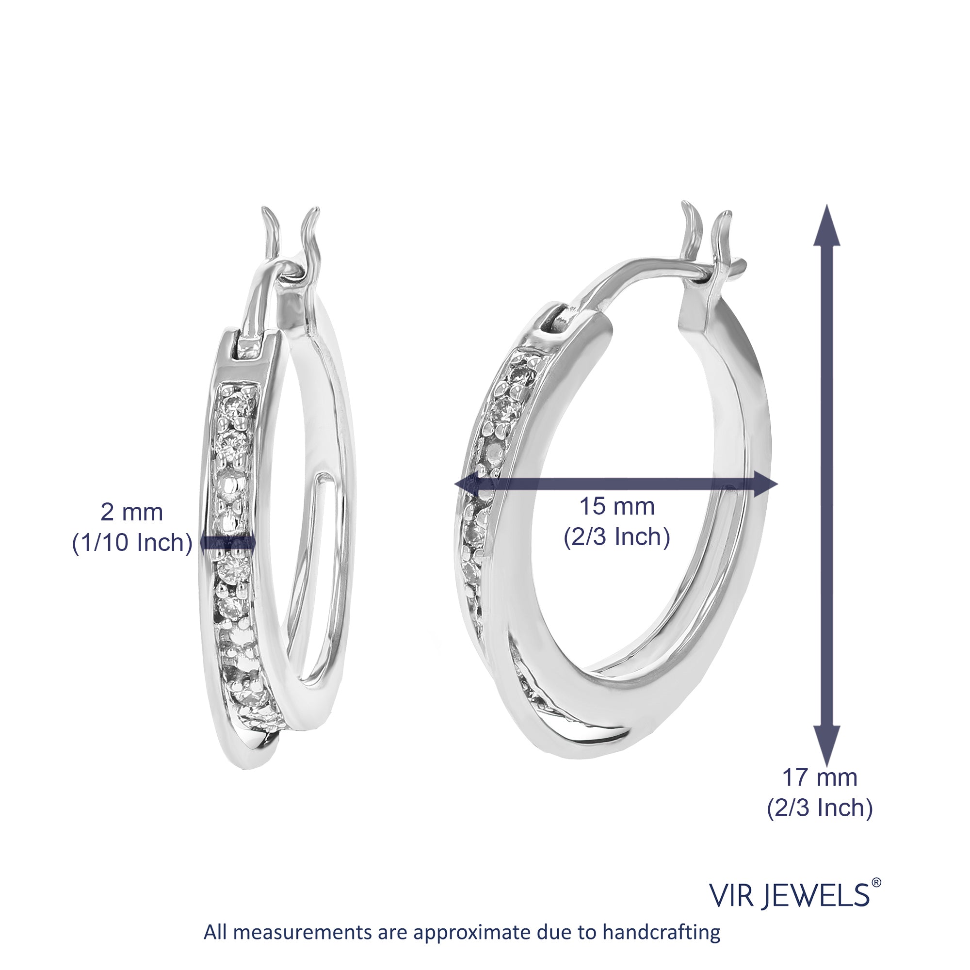 Prong Diamond Hoop Earrings