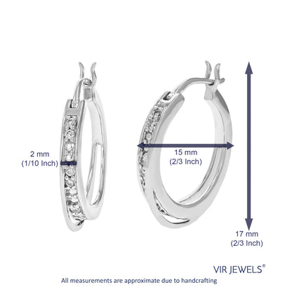 Prong Diamond Hoop Earrings