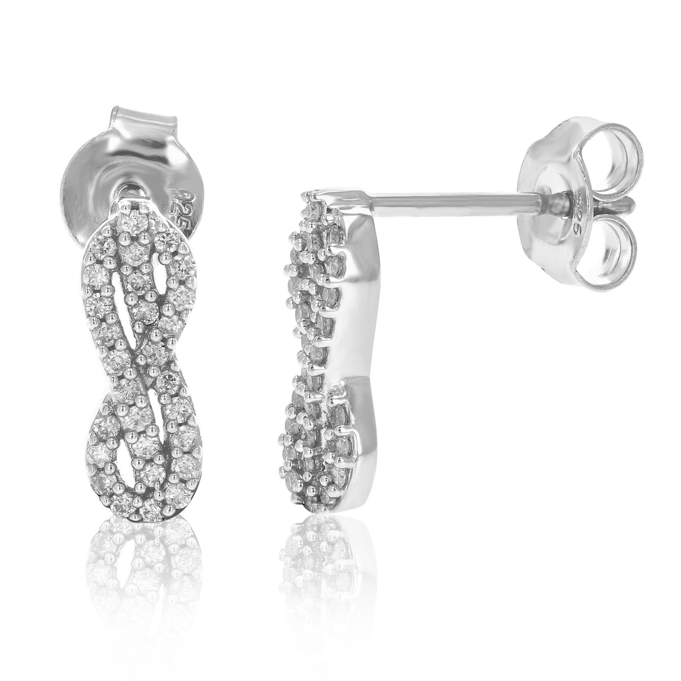 Infinity Diamond Drop Earrings