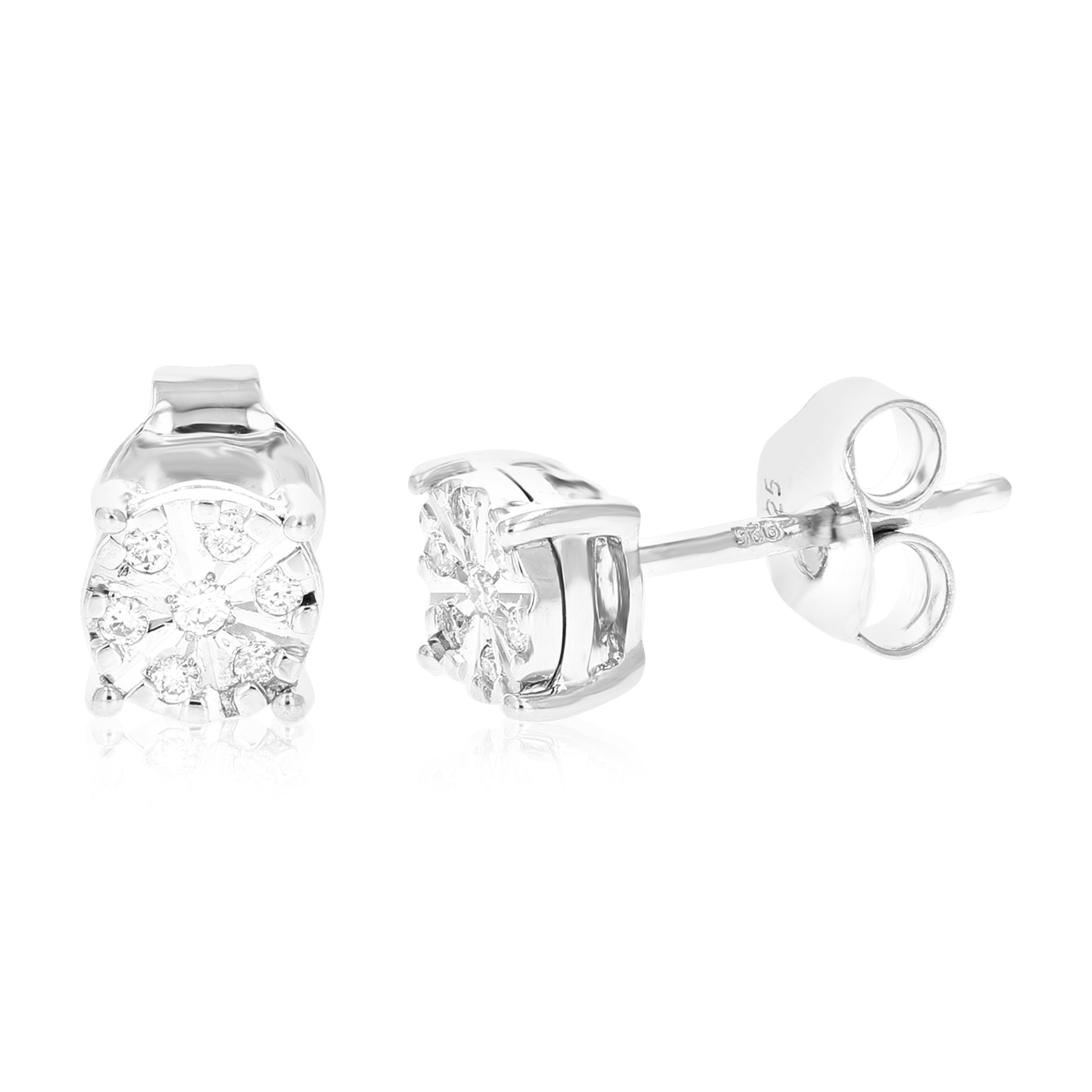 Composite Diamond Stud Earrings