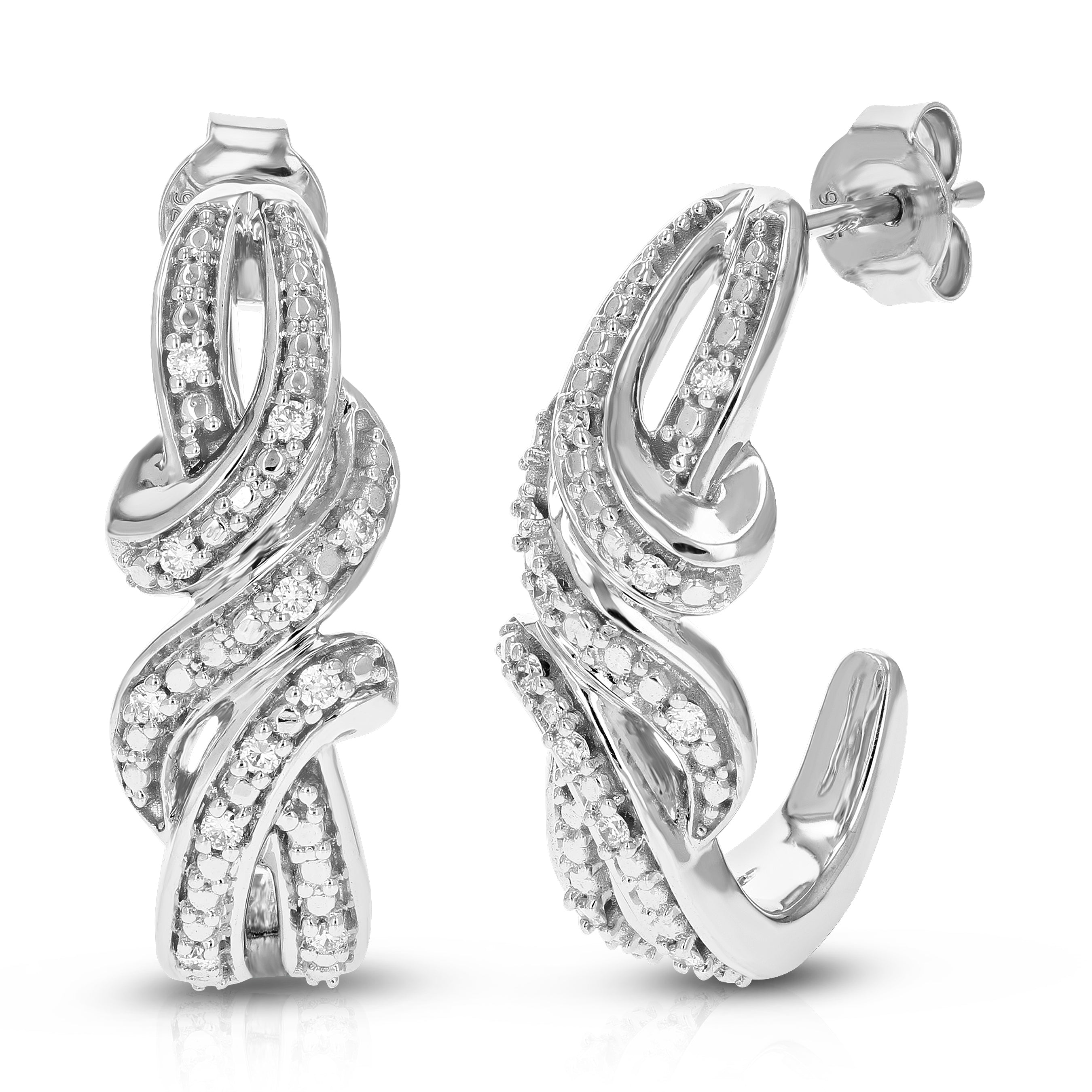 Diamond Dangle Contemporary Earrings