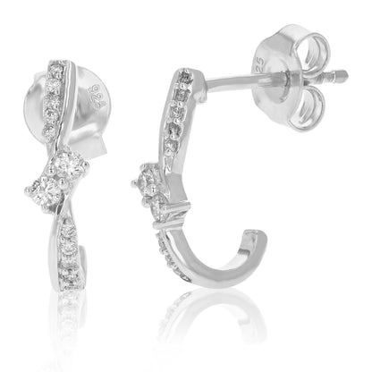 Knot Diamond Dangle Earrings