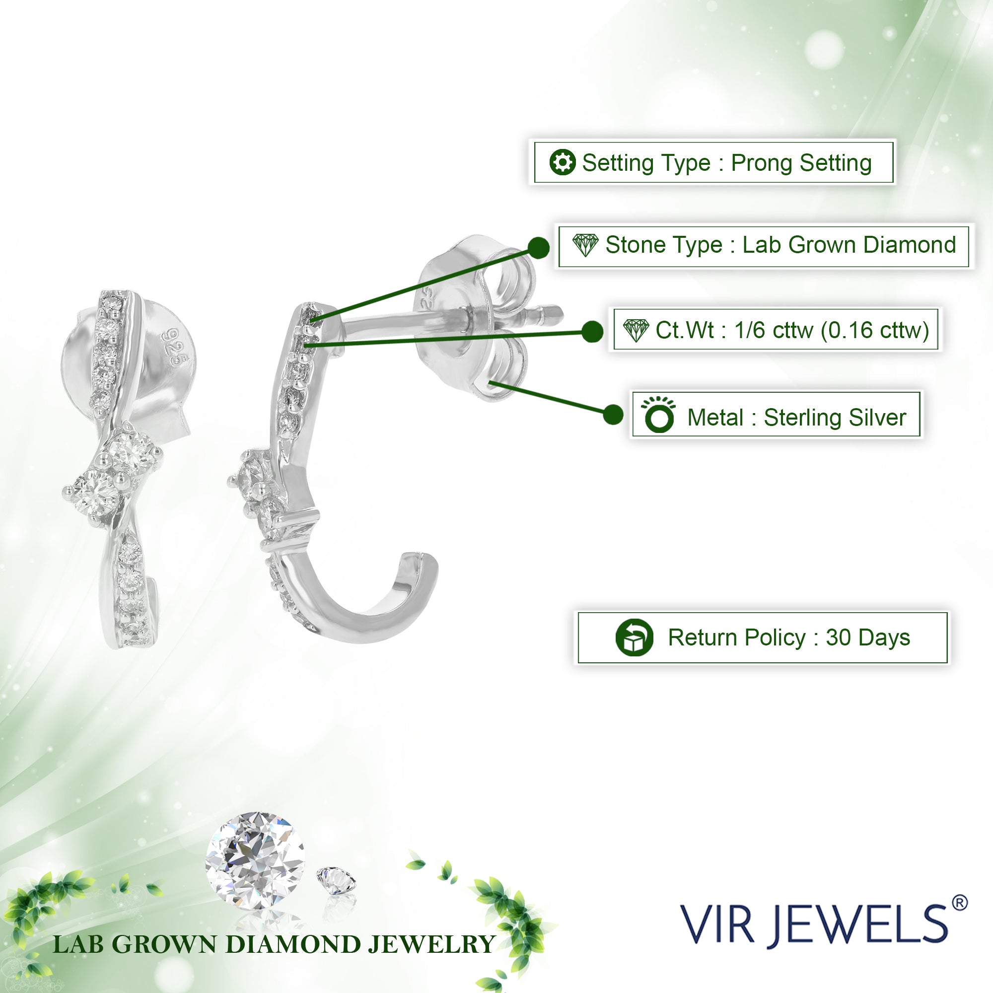 Knot Diamond Dangle Earrings