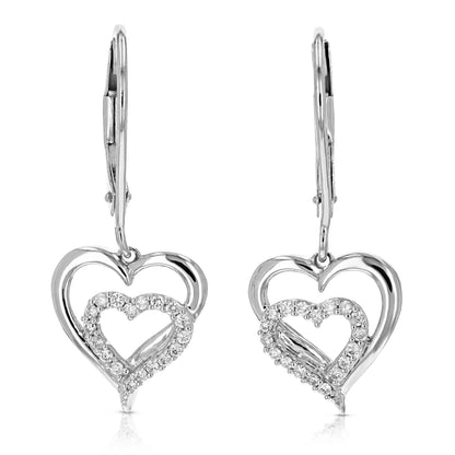 Heart Drop Dangle Earrings