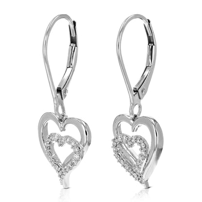 Heart Drop Dangle Earrings