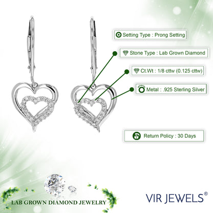 Heart Drop Dangle Earrings