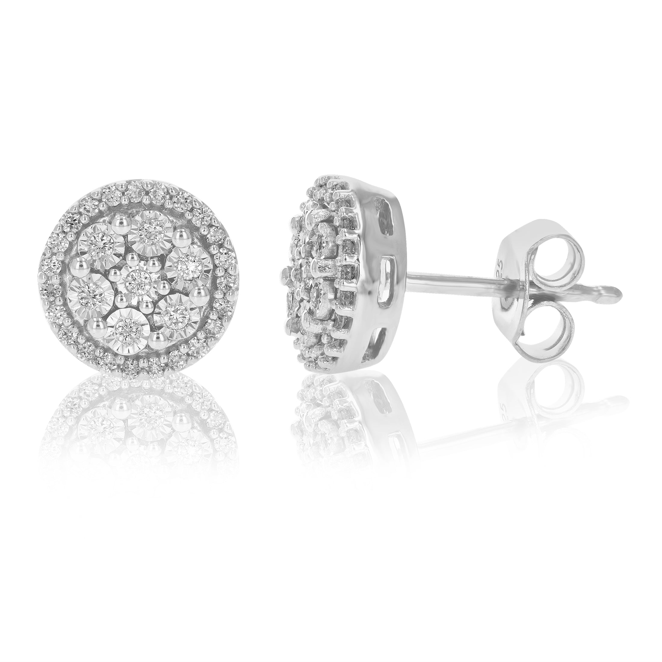 Composite Diamond Stud Earrings