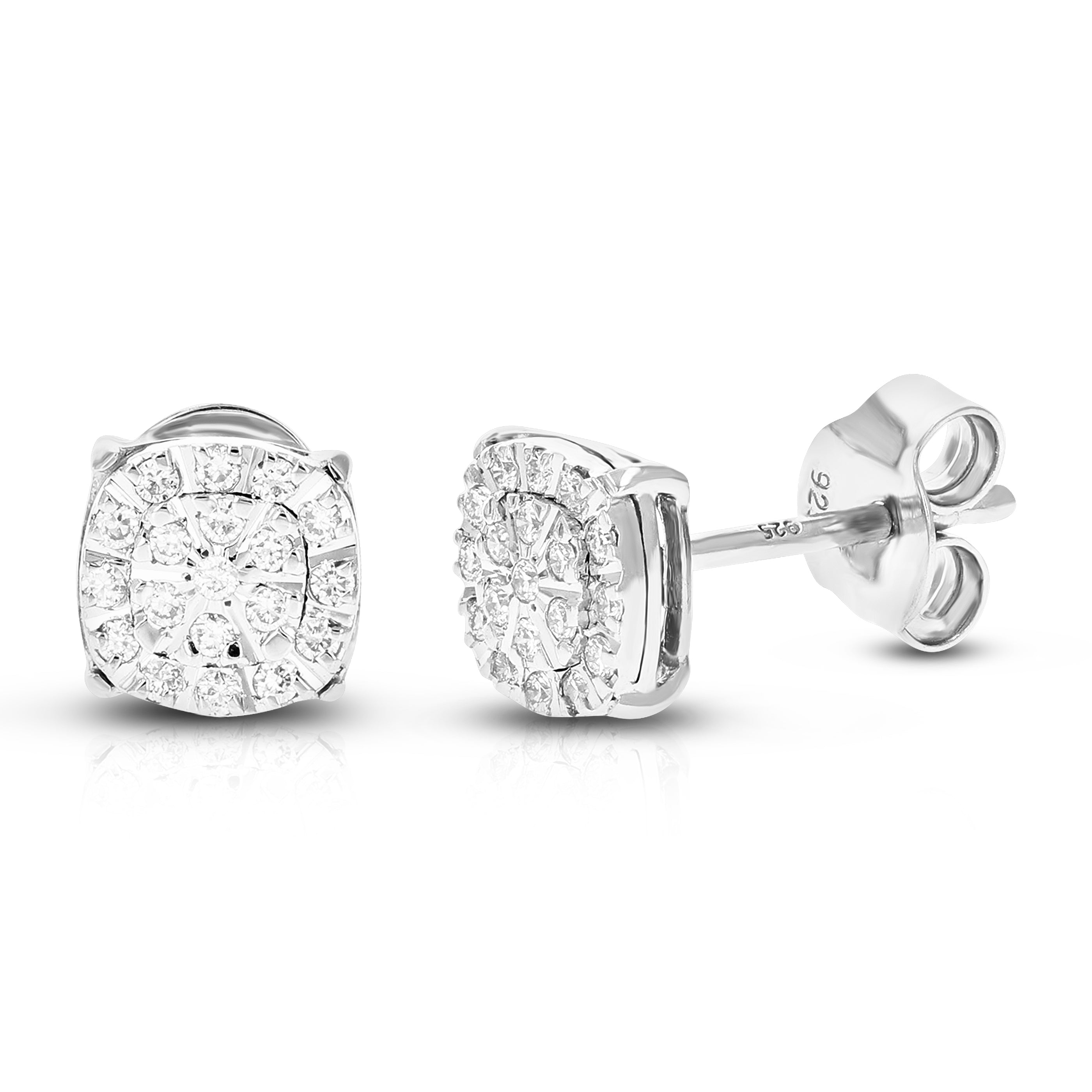 Composite Diamond Stud Earrings