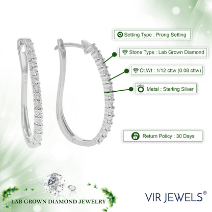 Round Petite Diamond Hoop Earrings