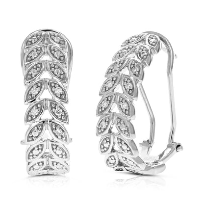 Diamond Vines Hoop Earrings