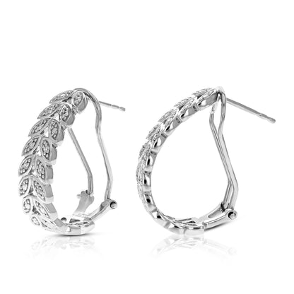 Diamond Vines Hoop Earrings