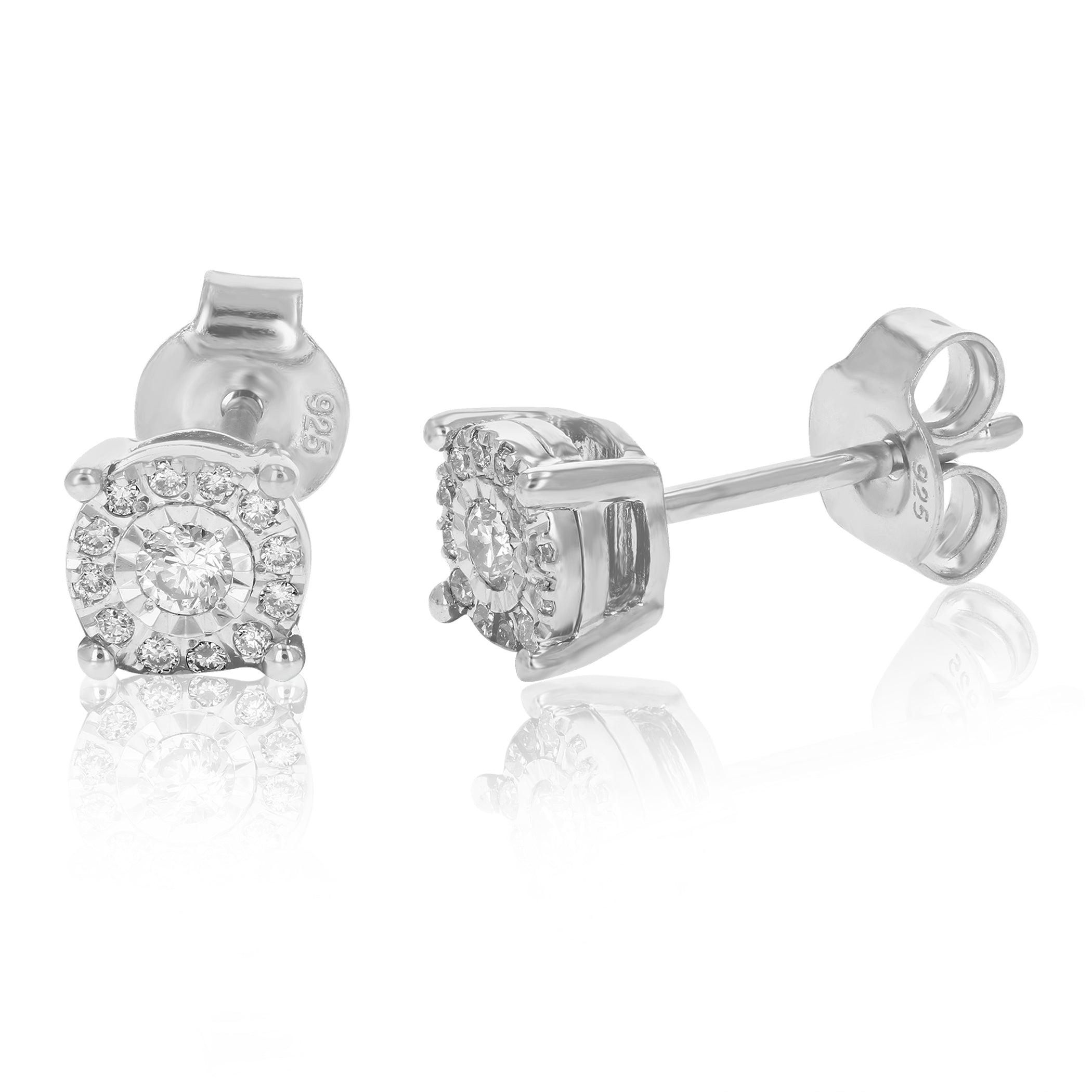 Composite Diamond Stud Earrings