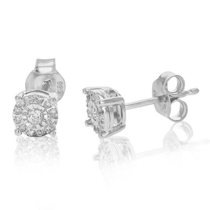 Round Diamond Stud Earrings