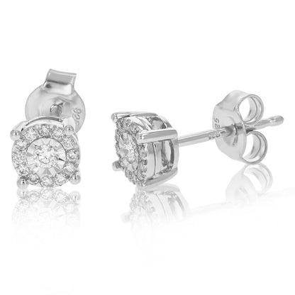 Composite Diamond Stud Earrings