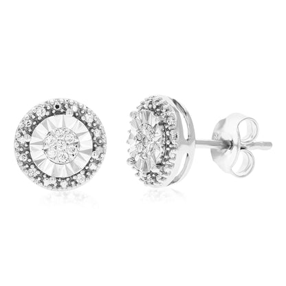 Composite Diamond Stud Earrings