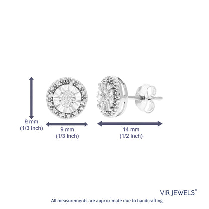 Composite Diamond Stud Earrings