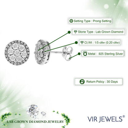 Diamond Round Stud Earrings