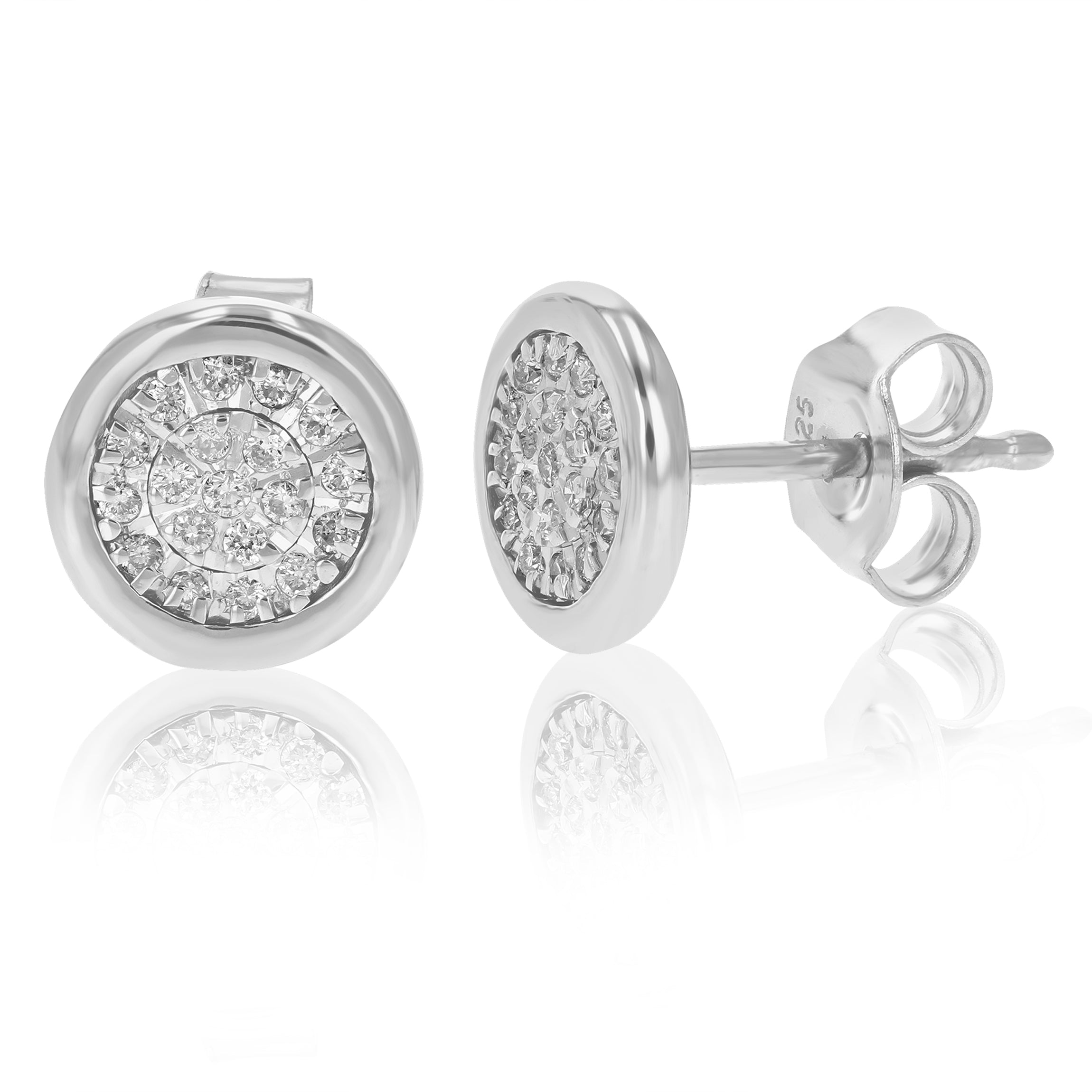 Round Prong Stud Earrings