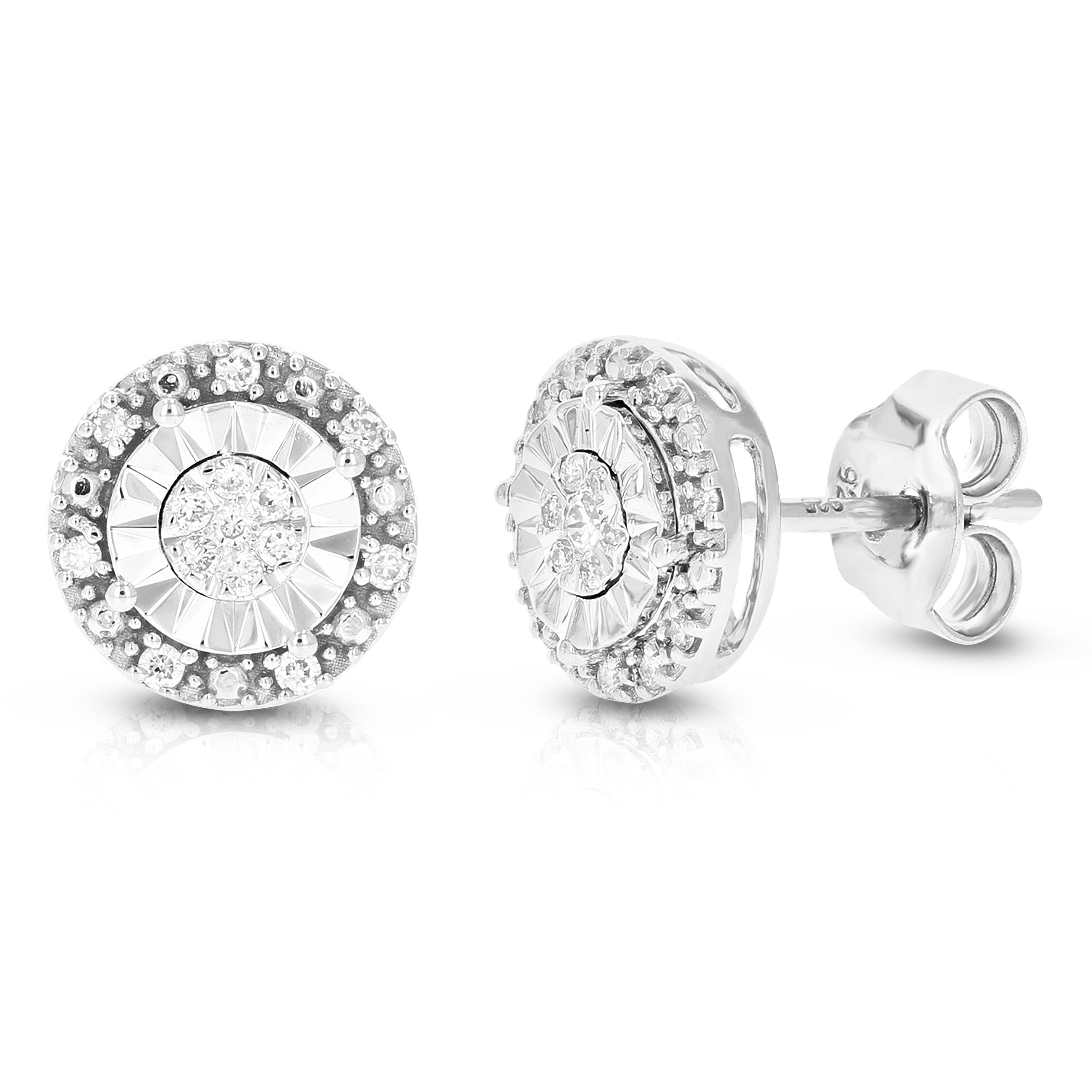 Composite Diamond Striking Stud Earrings