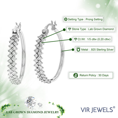 Diamond Narrow Fish Hoop Earrings