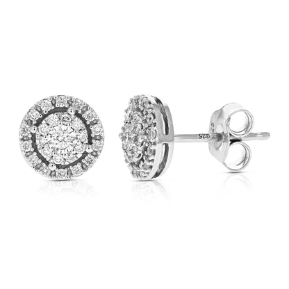 Composite Diamond Stud Earrings