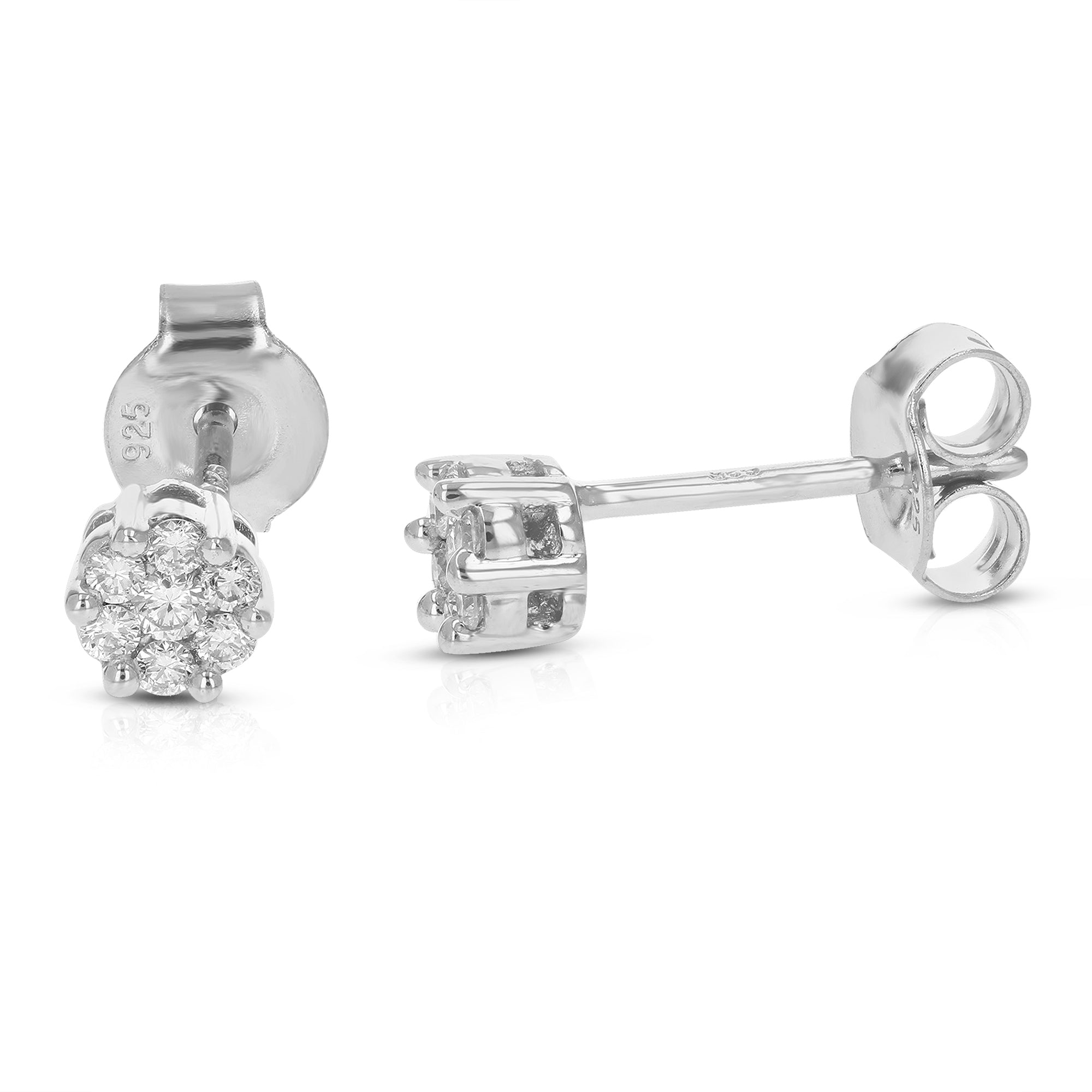 Round Prong Stud Earrings