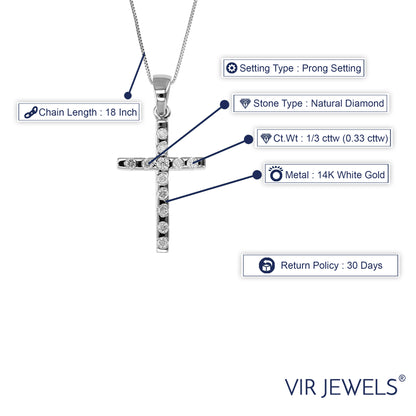 Cross Diamond Pendant Necklace