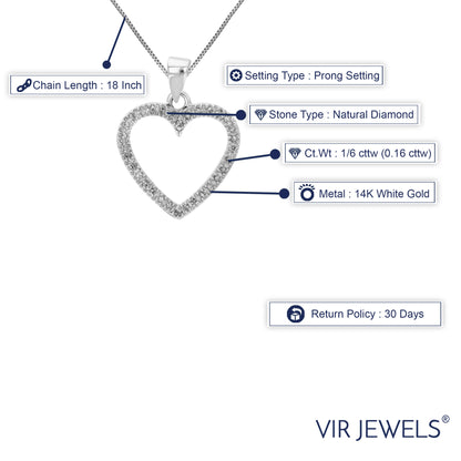 Heart Diamond Pendant Necklace