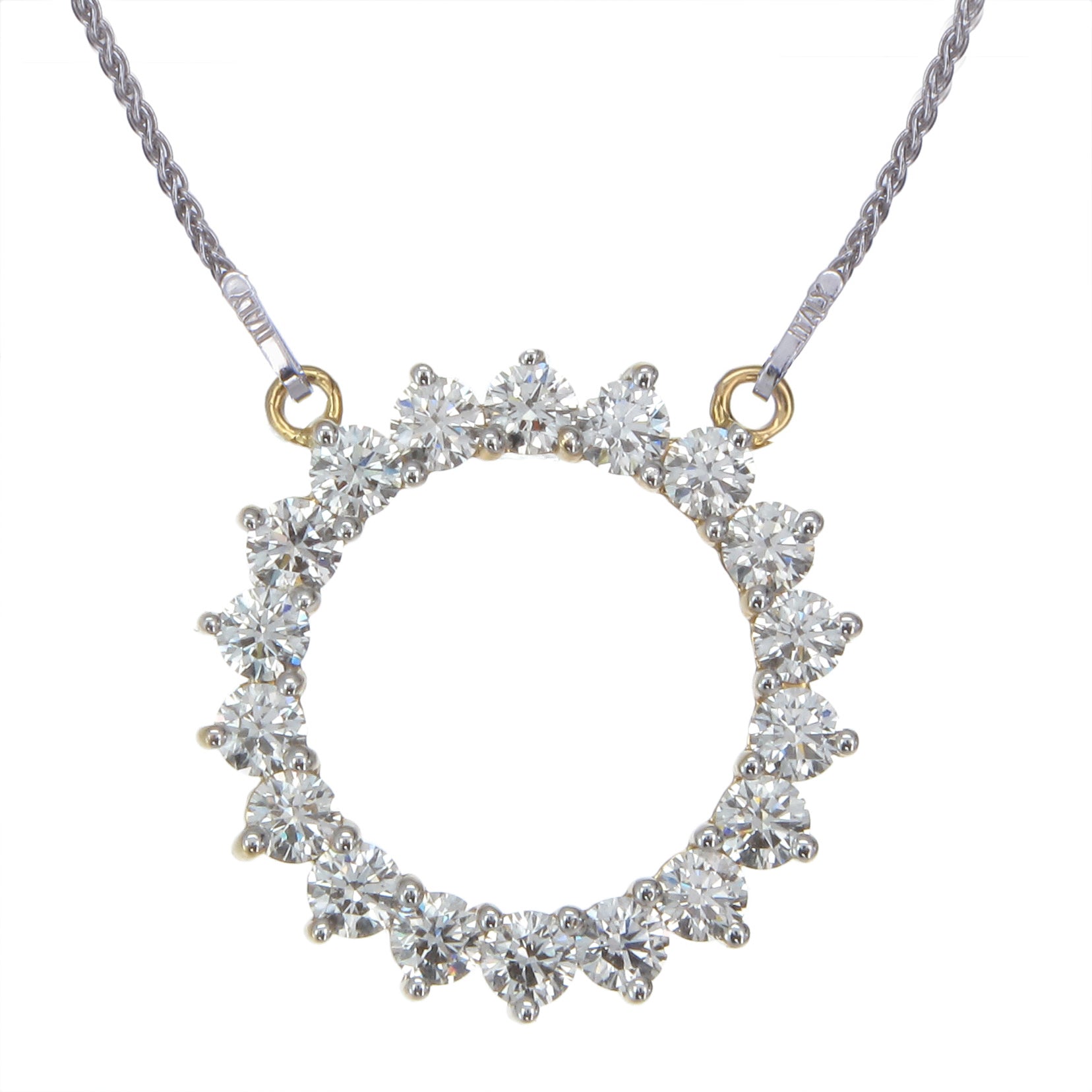 Timeless Diamond Circle Necklace