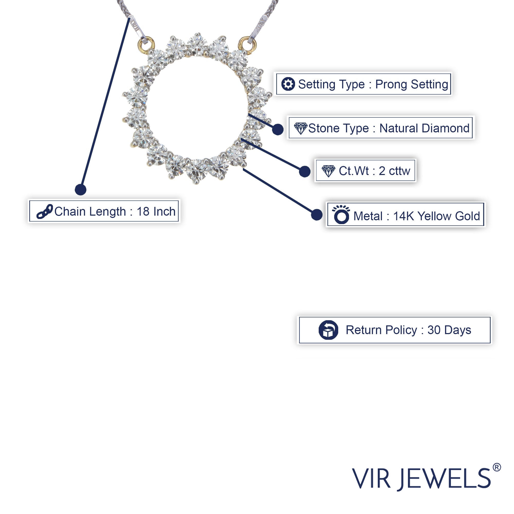 Timeless Diamond Circle Necklace