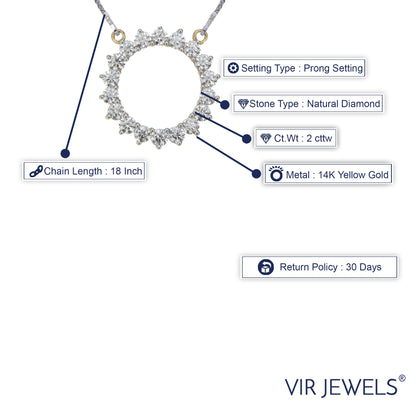 Timeless Diamond Circle Necklace