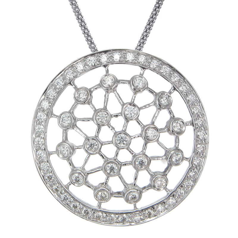 Diamond Round Pendant Necklace