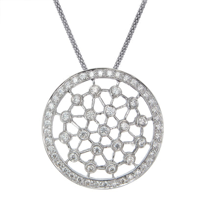 Diamond Round Pendant Necklace